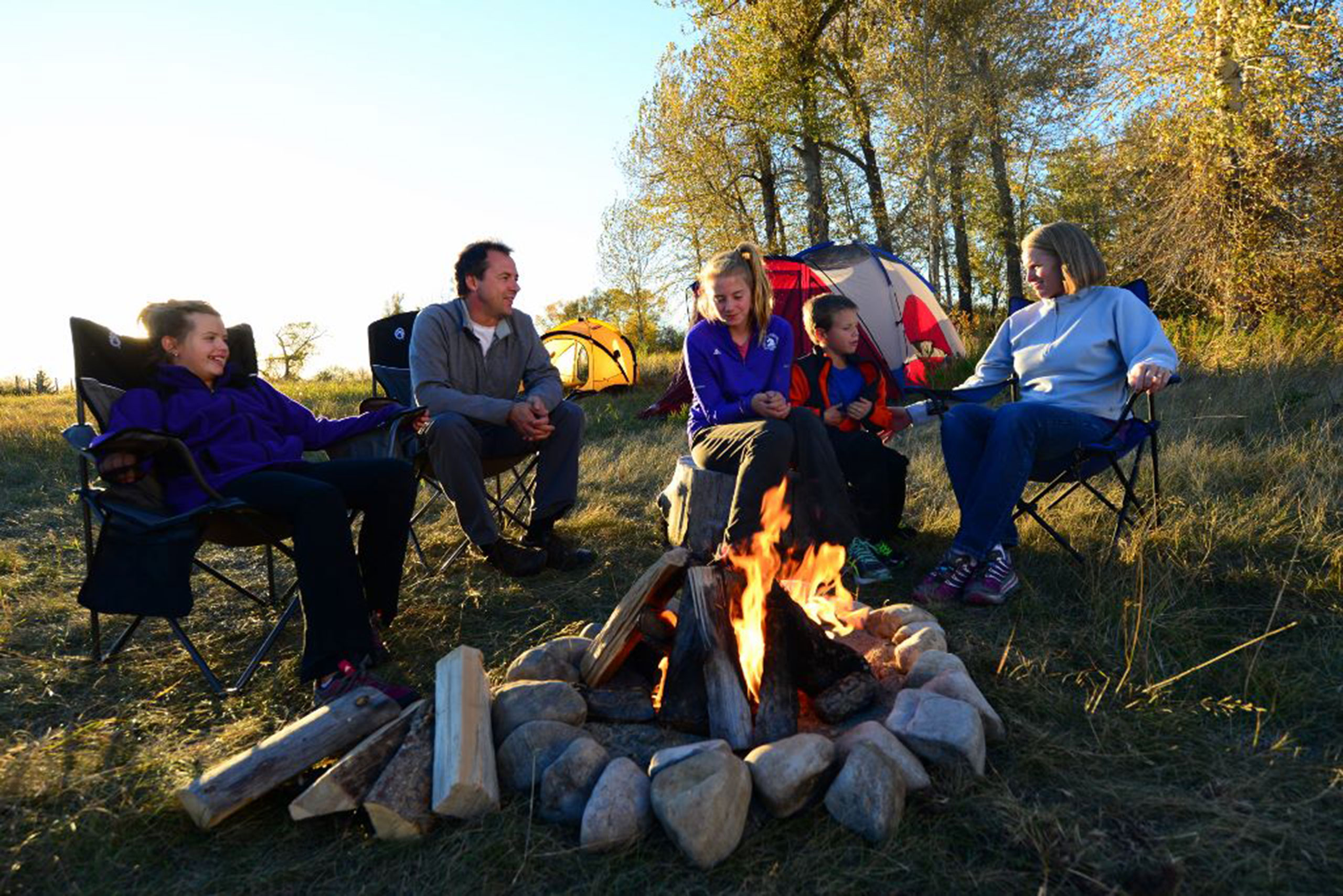 Steve Bullock and family camping in Montana